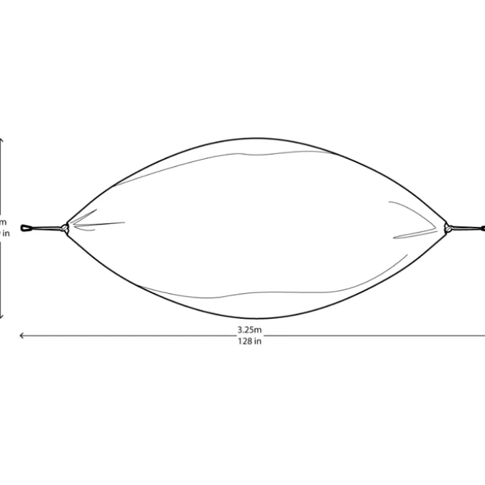 Reisehengekøye dobbel (nylon) - Svart