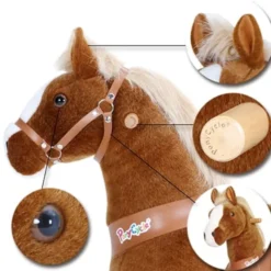 Ri Selv - Hest, lysebrun m. hvitt bliss, Small