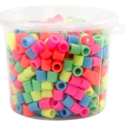 Rørperler maxi - Pastellfarger, 550 stk.