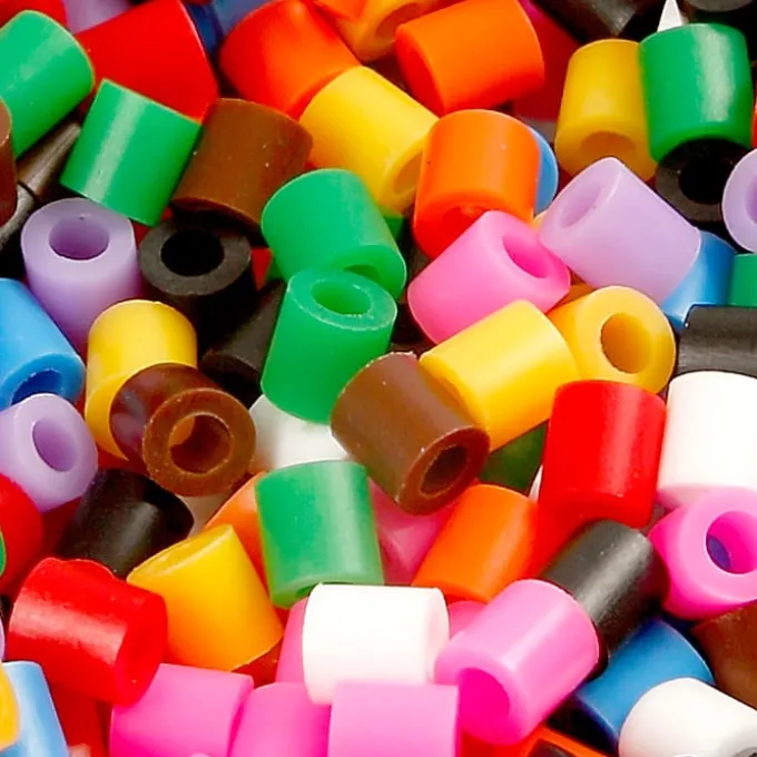 Rørperler midi - Basisfarger, 5.000 stk.