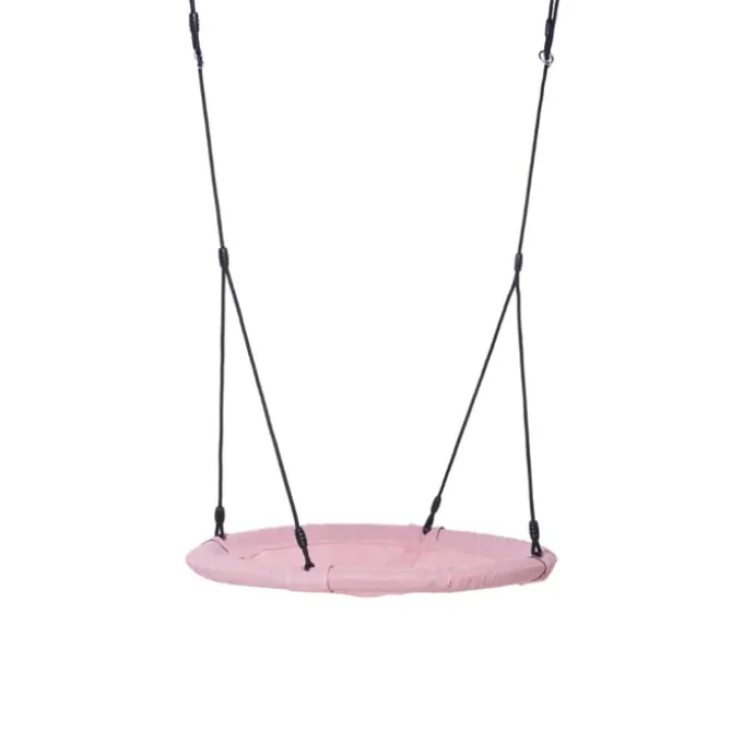 Rundhuske Ø100 cm - Rosa (svart tau)