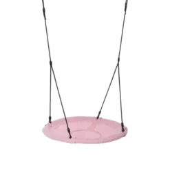 Rundhuske Ø100 cm - Rosa (svart tau)