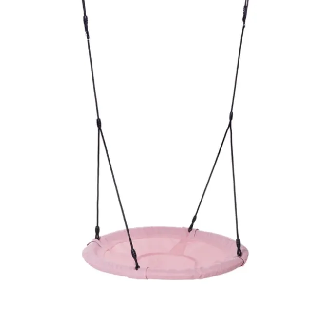 Rundhuske Ø100 cm - Rosa (svart tau)