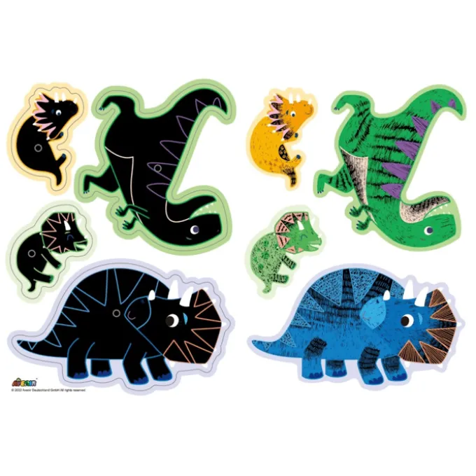 Scratch gratulasjonskort - Dinosaurer, 3 stk.