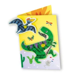 Scratch gratulasjonskort - Dinosaurer, 3 stk.