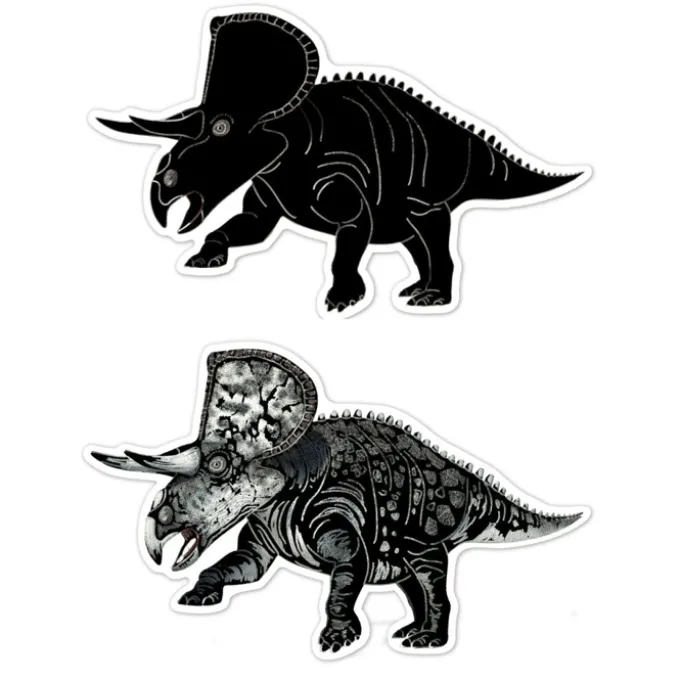Scratch klistremerker - Dinosaurer, 4 stk.