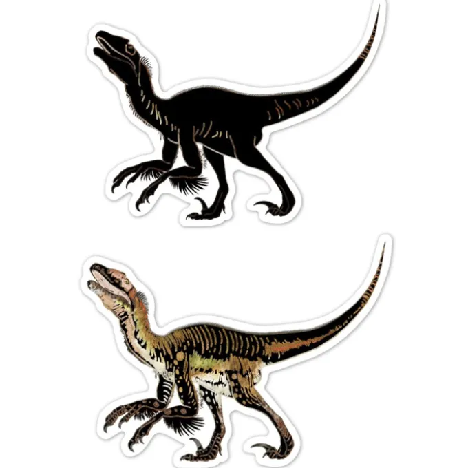 Scratch klistremerker - Dinosaurer, 4 stk.