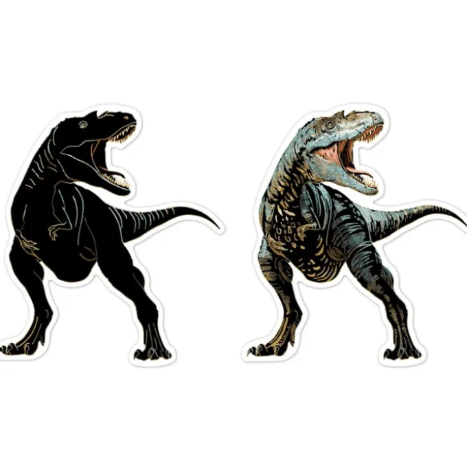 Scratch klistremerker - Dinosaurer, 4 stk.
