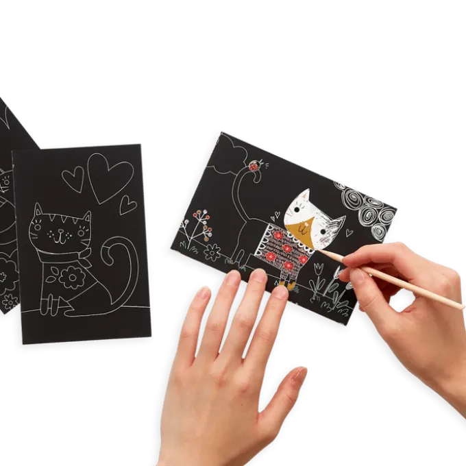 Scratch & Scribble, mini - Søte katter