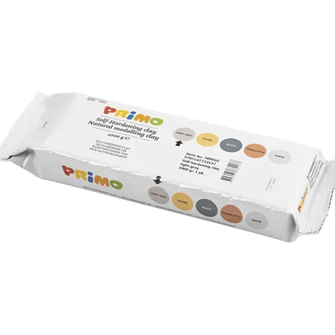 Selvherdende leire - Lysegrå, 1 kg.