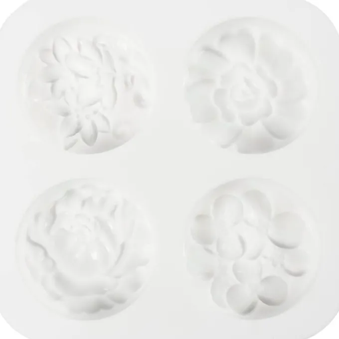 Silikonform - Blomstermotiver, 4 stk.