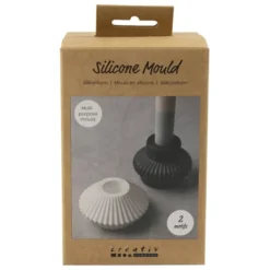 Silikonform - Rillede lysstaker, 2 stk.