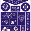 Sjablong til ansiktsmaling - Blomst