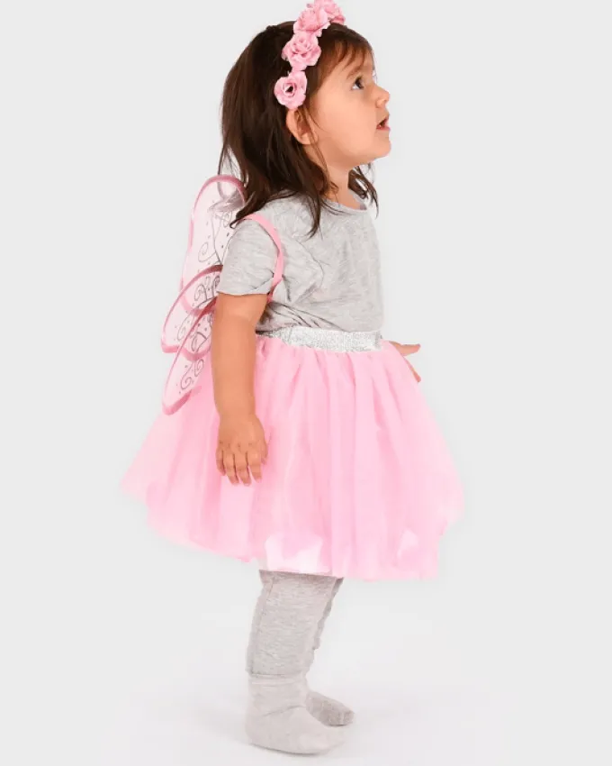 Skjørt og vinger - Rosa, str. 2-4 år
