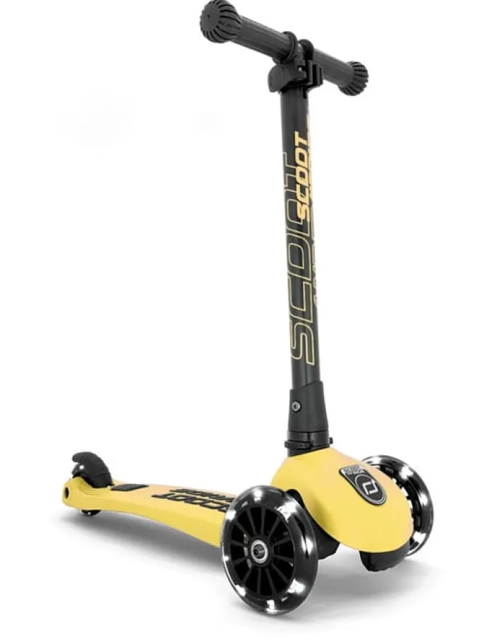 Sparkesykkel - Highwaykick 3 m. LED, Lemon
