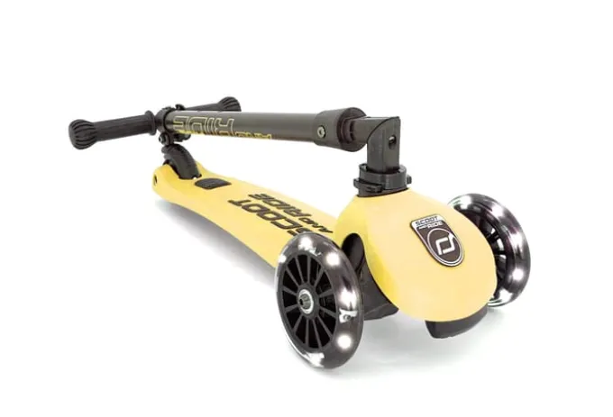 Sparkesykkel - Highwaykick 3 m. LED, Lemon