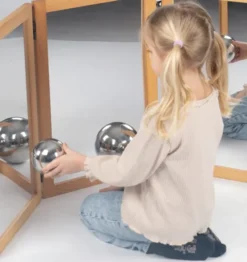Speilkuler av stål, 4 stk