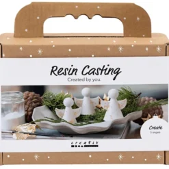 Støpt med resin - Engler, 3 stk.