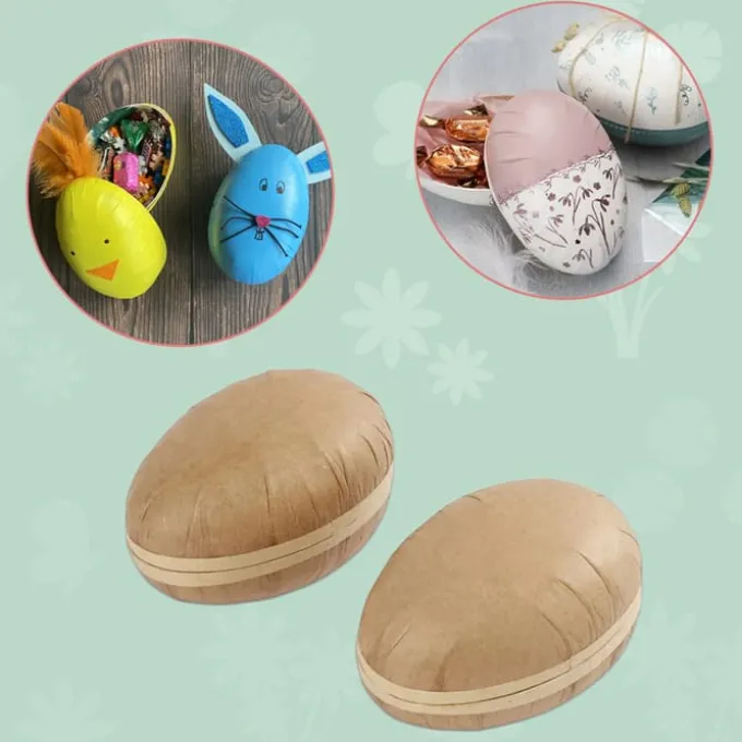 Todelte egg i papp, 2 stk