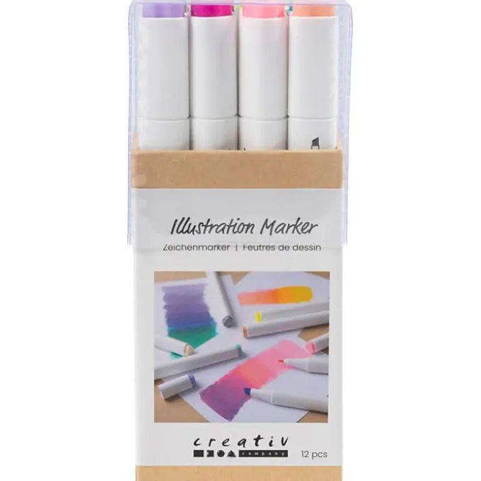 Twin Markers - Pastell, 12 stk.