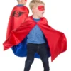 Vennbar kappe - Rød/blå superhelt (3-7 år)