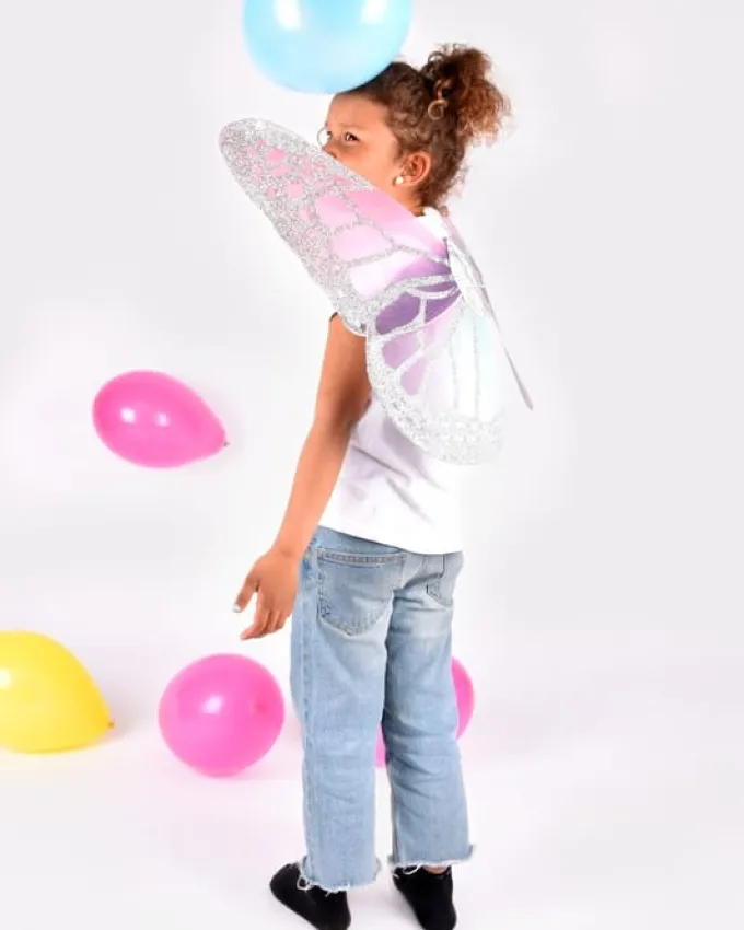Vinger, sølv glitter