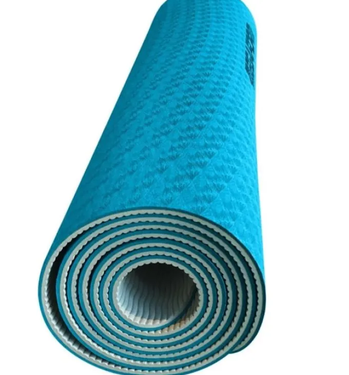 Yogamatte 183 x 61 cm - Blå/Grå